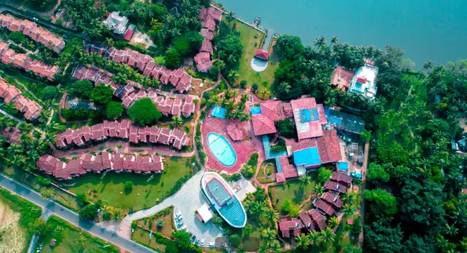 Aerial view of the resort