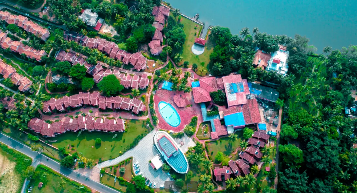 Aerial view of the resort