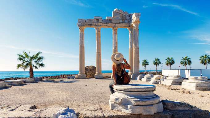 Explore the old ruins at Side near Antalya