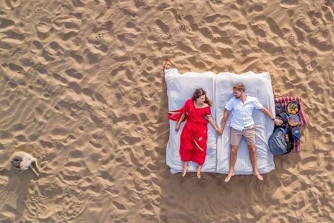 Enjoy a unique stay experience on a traditional Rajasthani charpai on the dunes