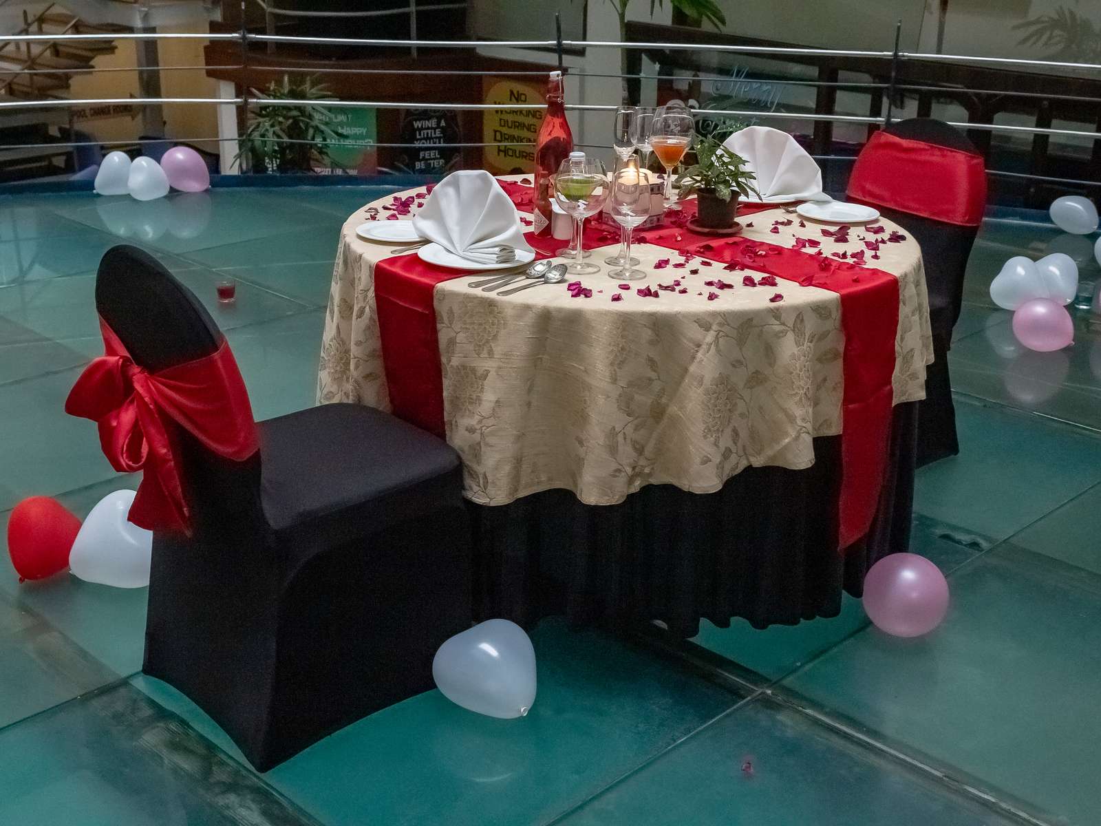 Romantic Dining Experience By The Pool Image