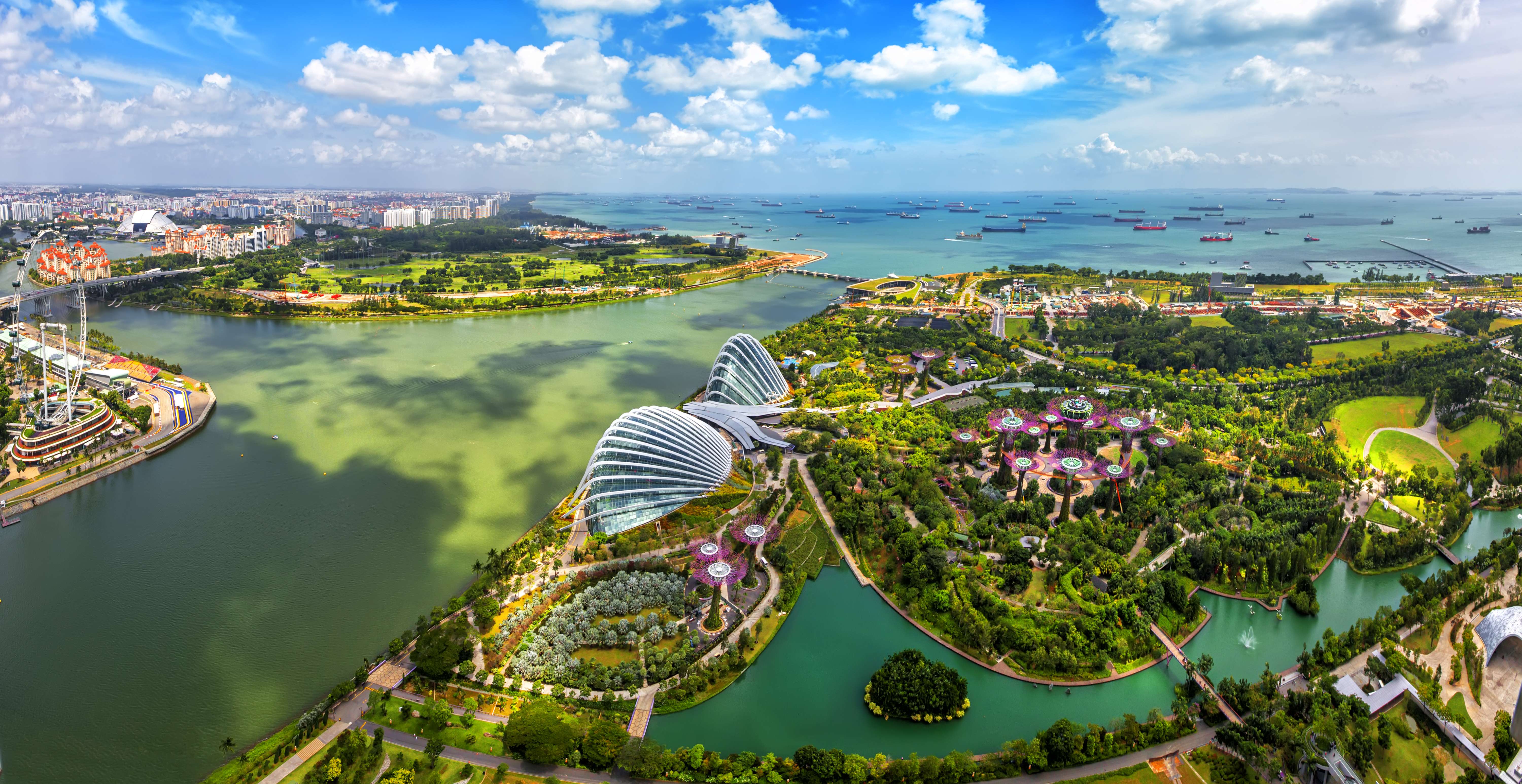 Aerial view of Singapore