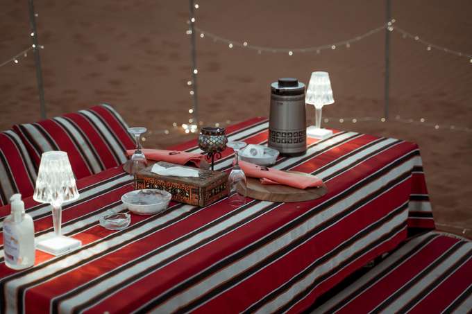 Enjoy a romantic candle light dinner on private dunes