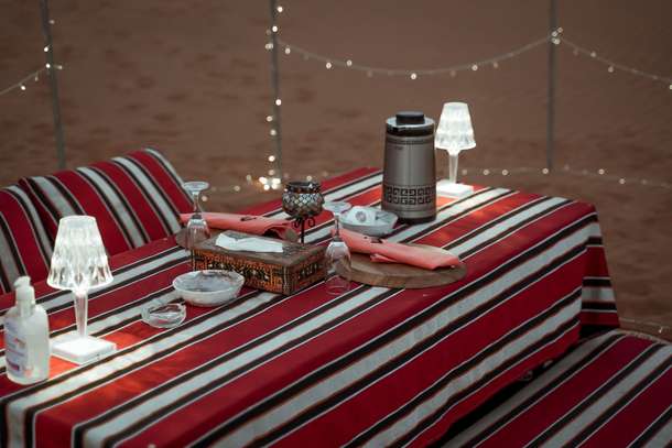 Enjoy a romantic candle light dinner on private dunes