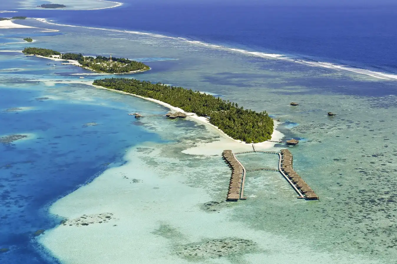 Aerial view of Medhufushi Island