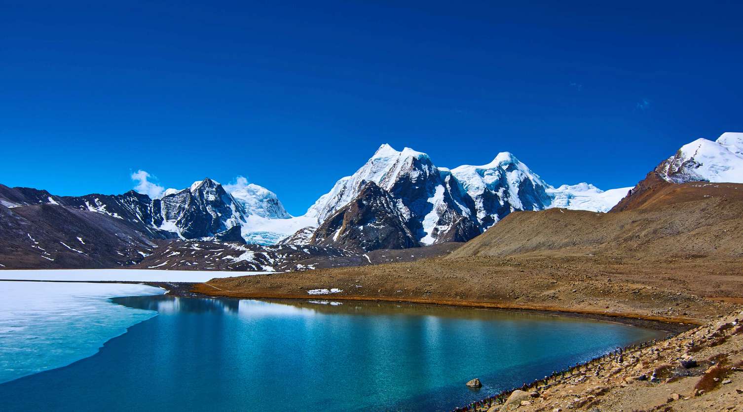 Marvel at the Gurudongmar lake, renowned for its color change in every season