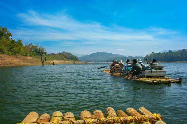 Bamboo Rafting in Periyar National Park With Trekking