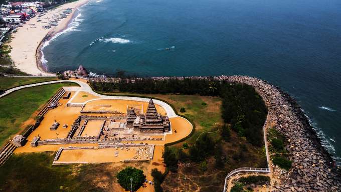 Shore Temple, consisting of three separate shrines