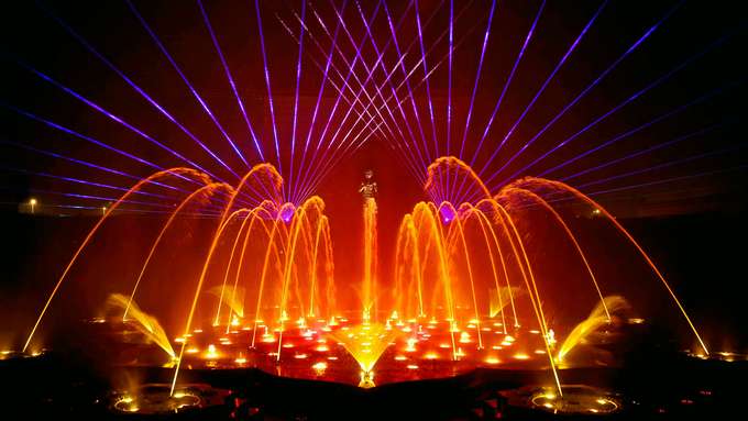 Stunning background and lovely lighting show in Patna