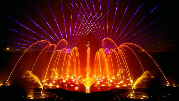 Stunning background and lovely lighting show in Patna