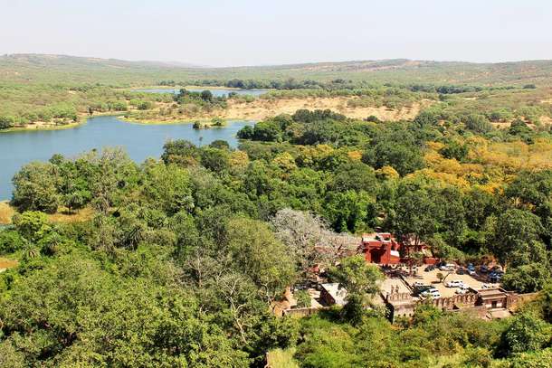 Aerial view of the resort 