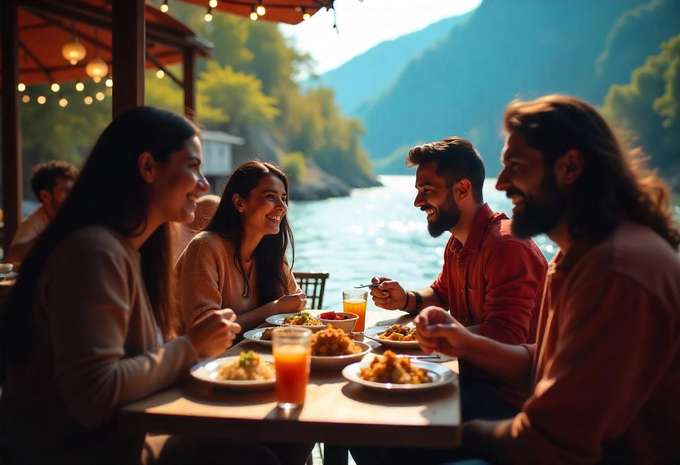 Riverside Lunch In Kasol