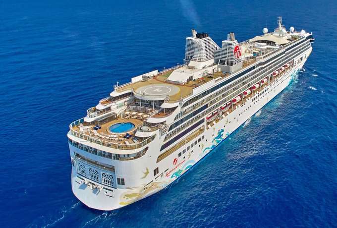 Aerial view of the Resorts World Cruise