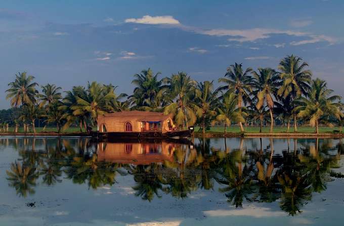 Houseboat in the backwaters of Alleppey