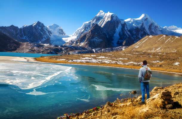 Marvel at the Gurudongmar lake, renowned for its color change in every season