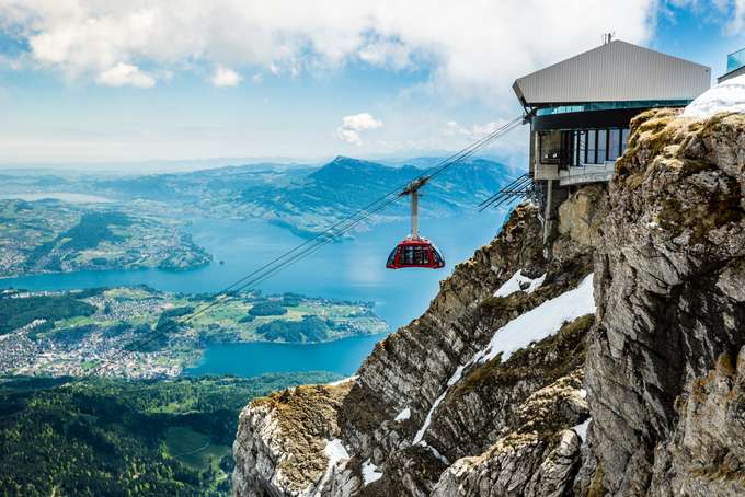 Head off to an exciting cable car ride across the Swiss Alps