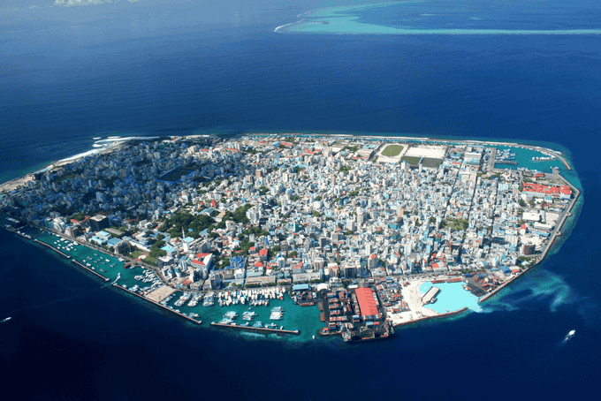 Aerial view of Male city