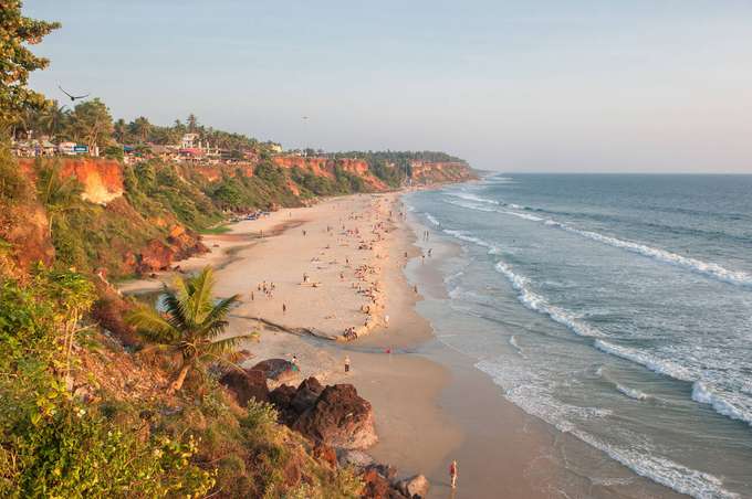 Go on a 10-hour Kovalam to Varkala tour and visit Varkala beach along with other attractions 