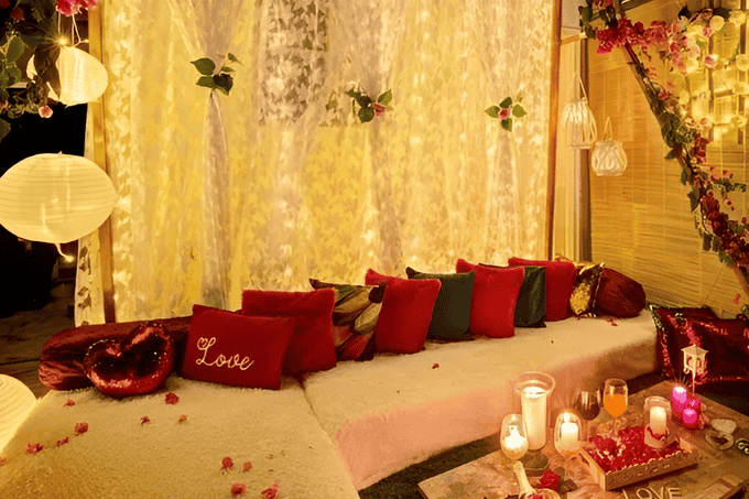 Celebrate your love with elegant table settings and candlelit charm