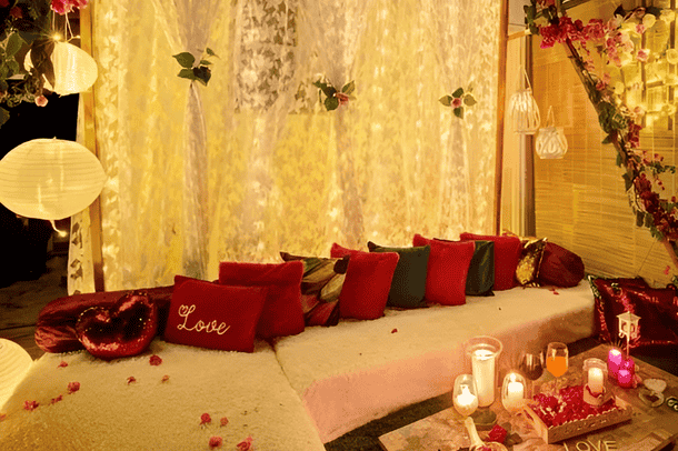 Celebrate your love with elegant table settings and candlelit charm