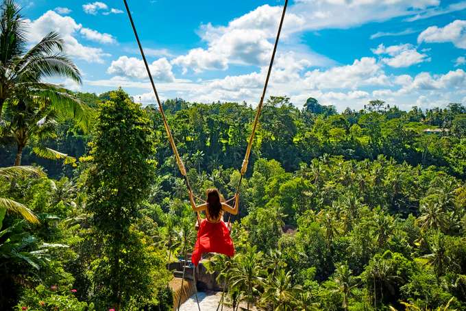 Experience jungle swing in Bali