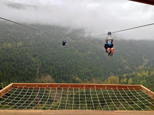 Zip Lining At Ting Lung Island In Hong Kong Image