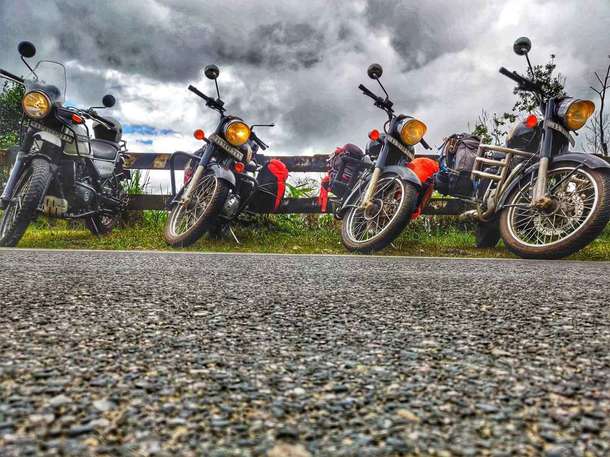 Bikers taking a halt 