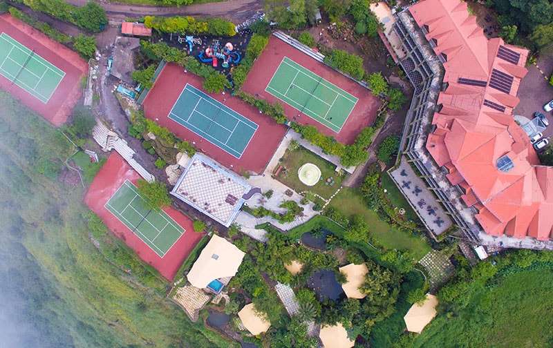 Aerial view of the resort