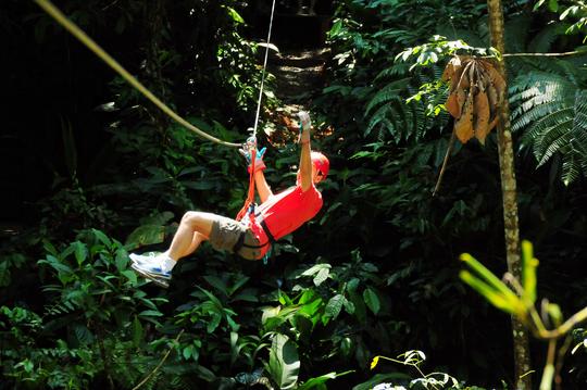 Zip Lining At Ting Lung Island In Hong Kong Image