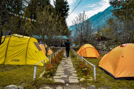 Riverfront Camping In Manali Image