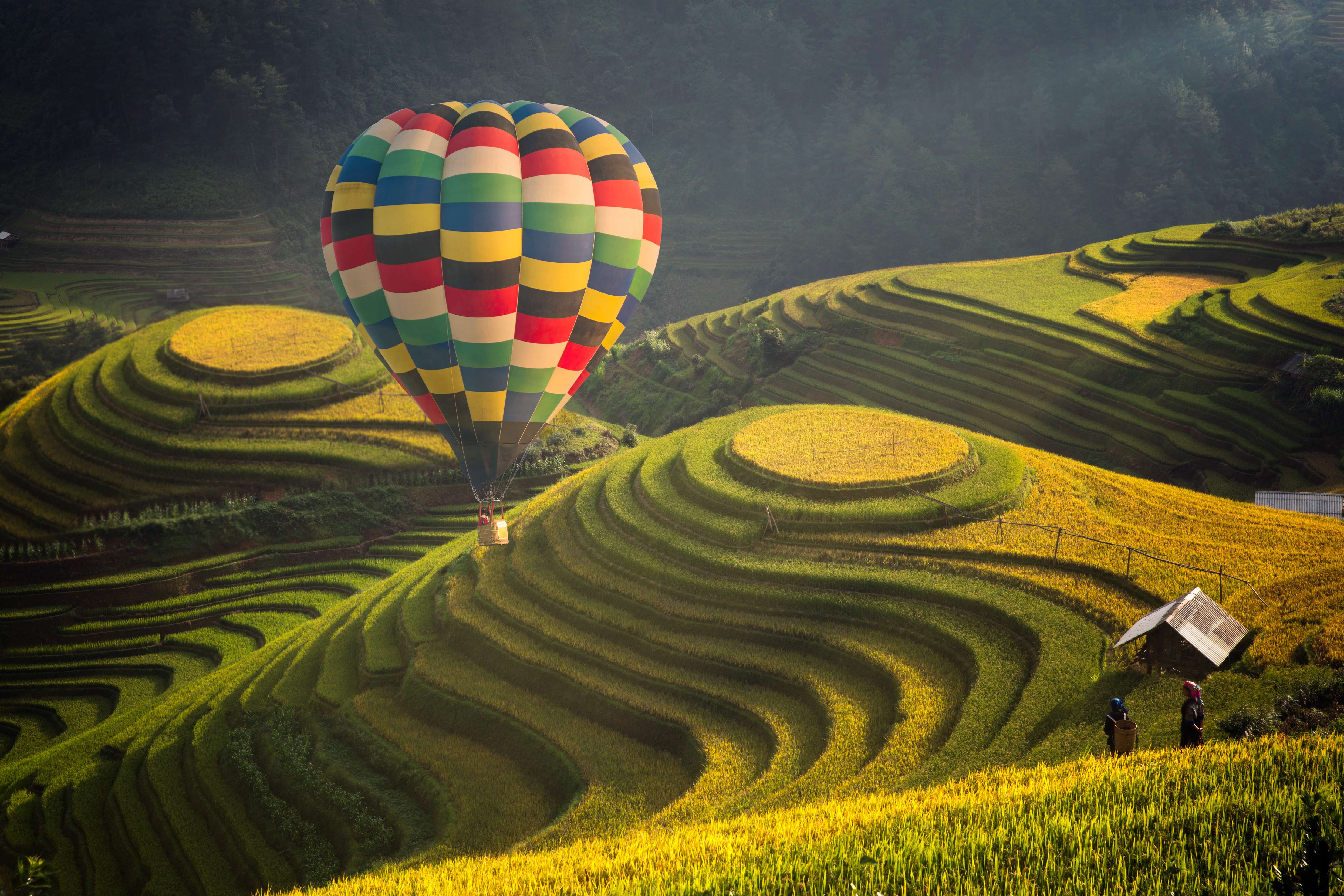 Ride in a hot air balloon over Bali to experience a taste of heaven
