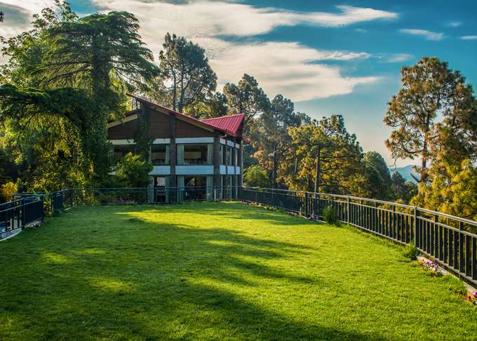 surrounded with greenery 