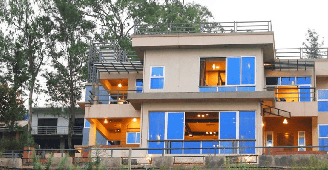 Aerial view of the homestay