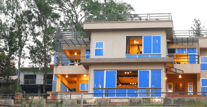 Aerial view of the homestay