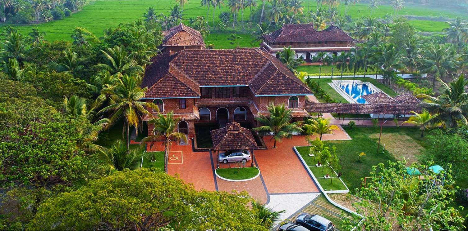Aerial view of Kumarakom Heritage Resort 