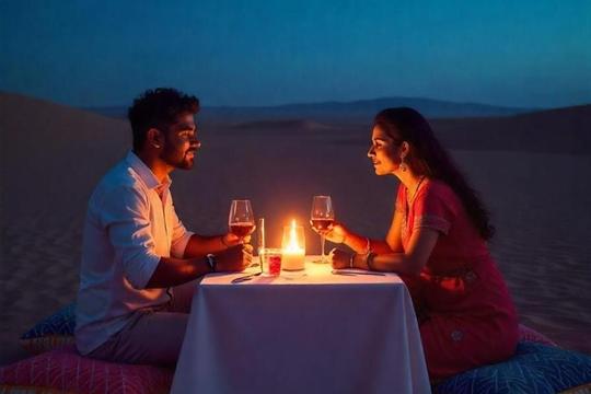 Camping with Private Candle Light Dinner on Dunes Image
