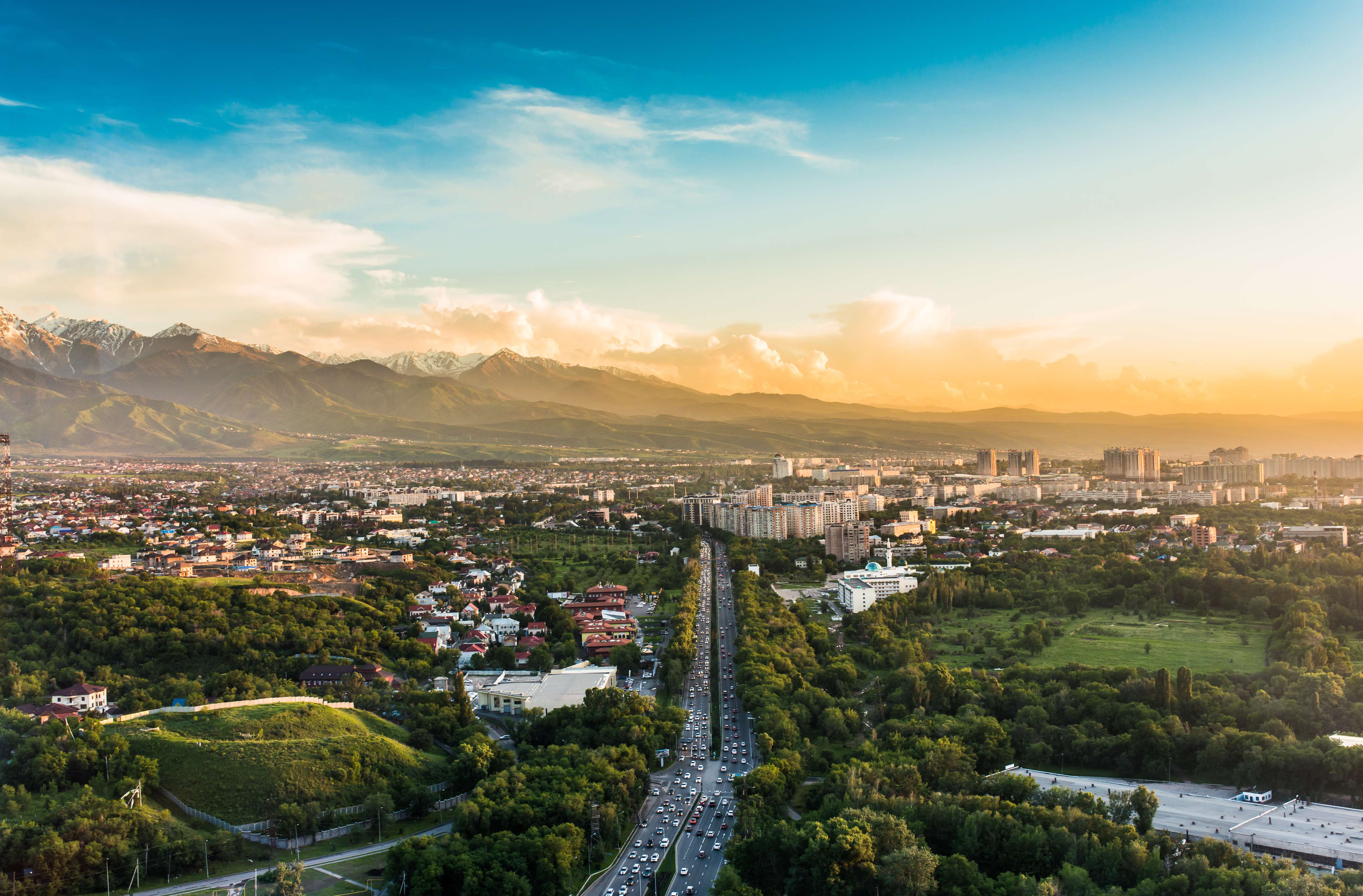 Aerial View of Almaty