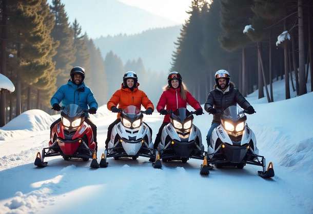 Snowmobile Ride in Gulmarg