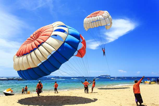 Get ready to parasail over the beautiful sea