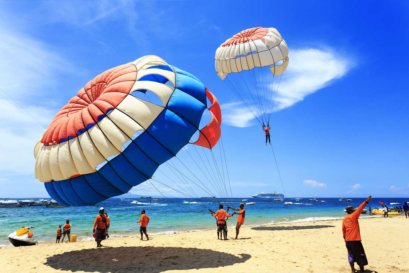 Get ready to parasail over the beautiful sea