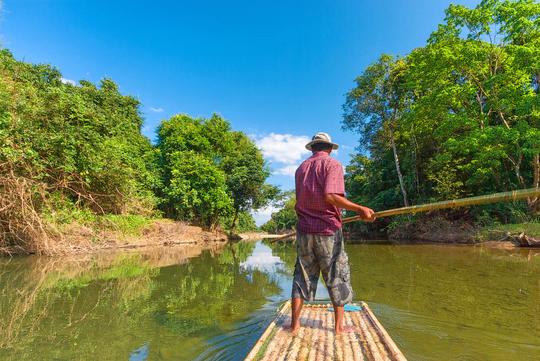 Bamboo Rafting In Wayanad Image