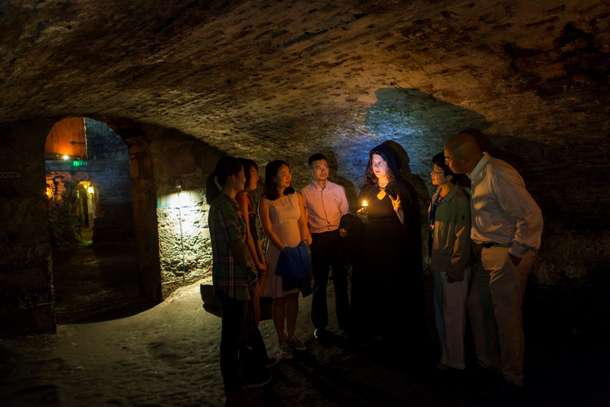 Go on a mysterious tour of the haunted underground vaults in Edinburgh