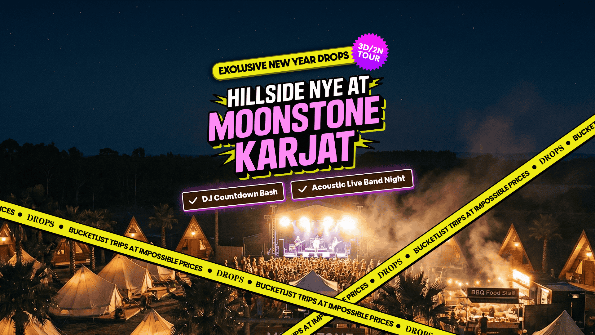 Lonavala Exclusive New Year Party at Moonstone Hammock, Karjat