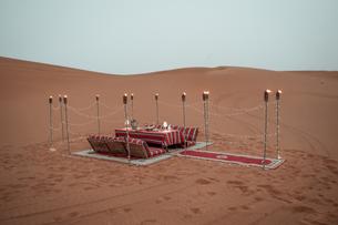 Dinner set-up at the desert
