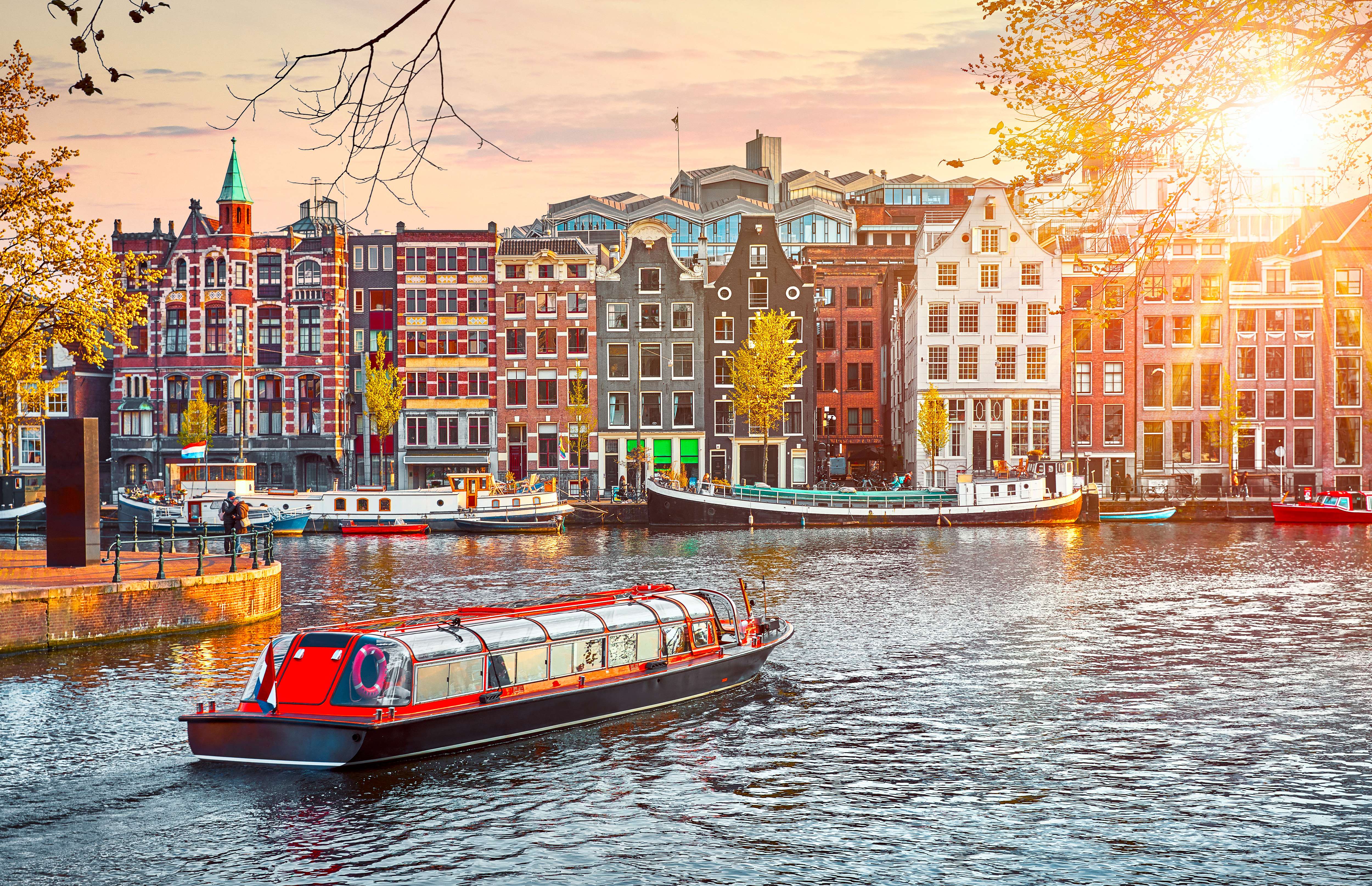 Picturesque view of Amsterdam canals