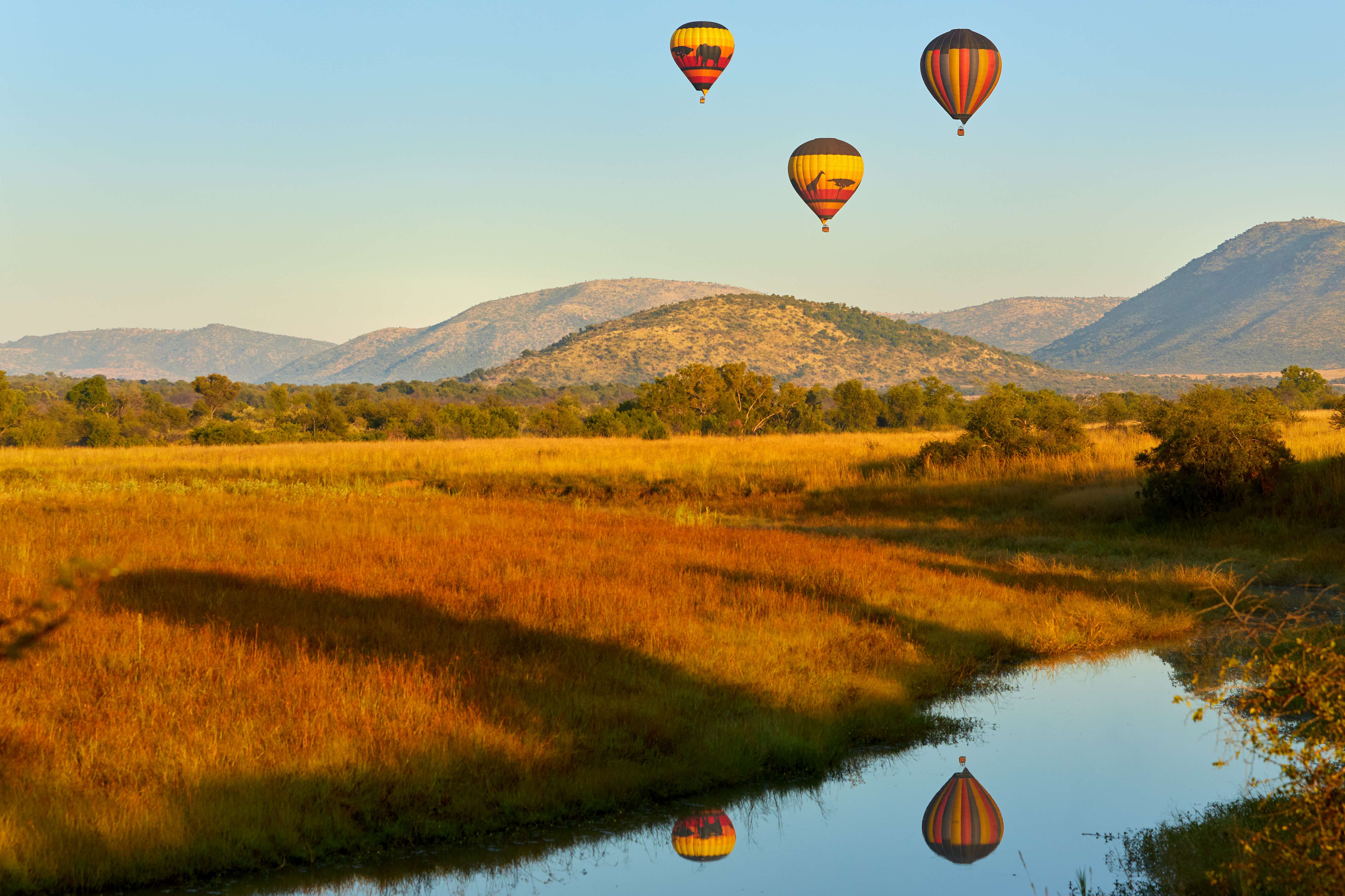Aerial view of Pilanesberg National Park, South Africa