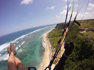 Paragliding in Bali at Timbis Beach Image