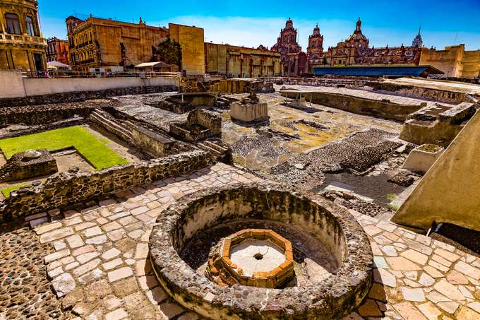 The ruins of the Templo Mayor (UNESCO World Heritage Site)
