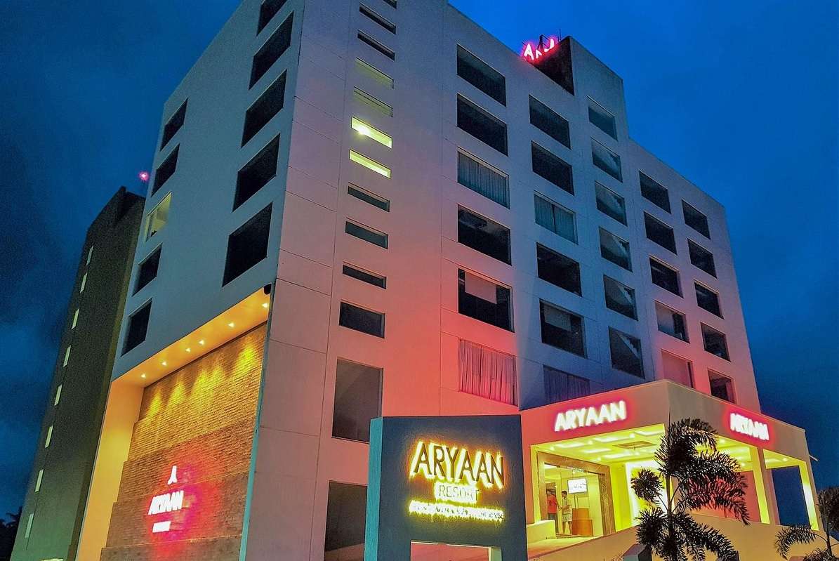 Front view of the resort