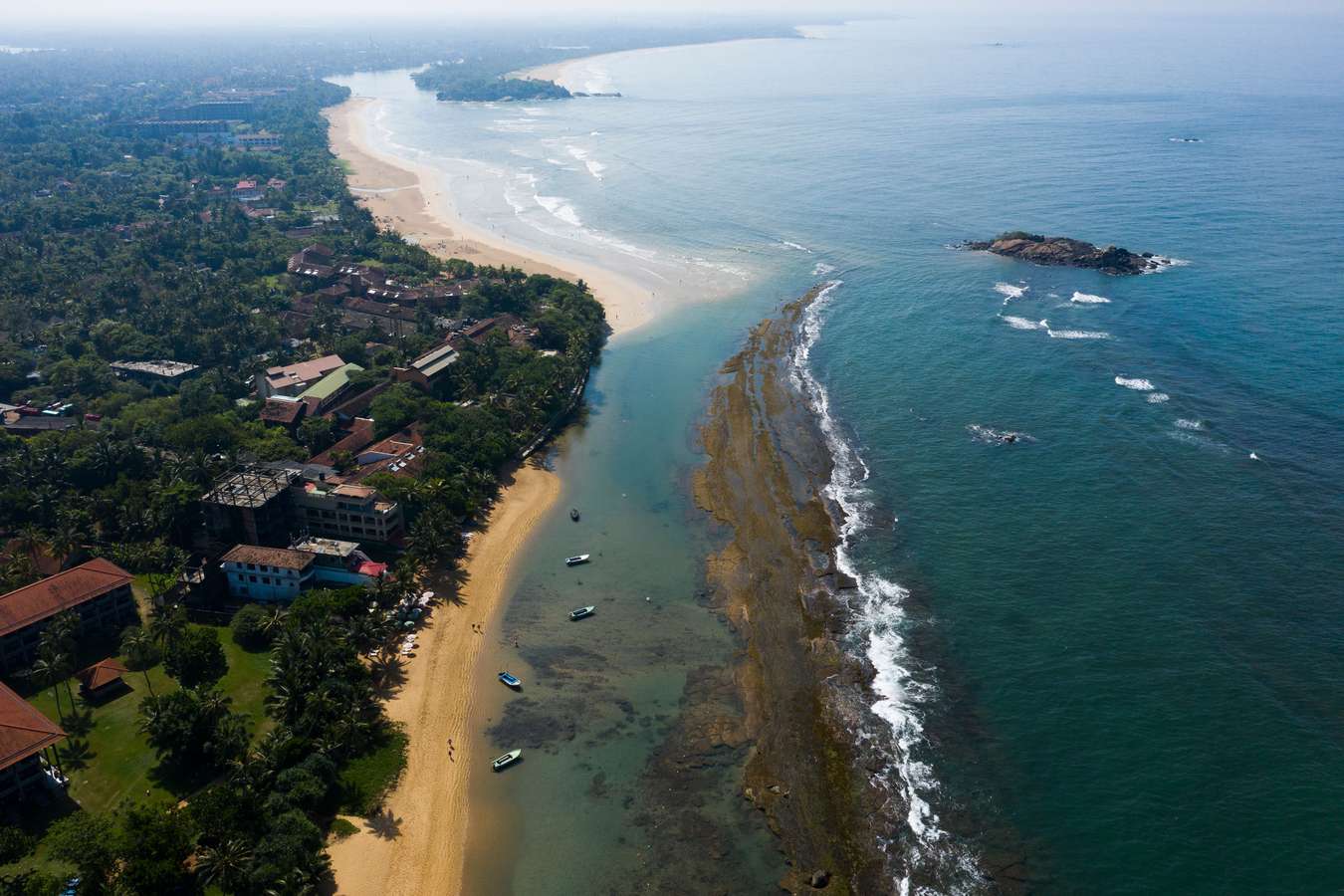 Aerial view of Bentota Beach